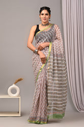 Exclusive hand Block Printed Kota Doria Saree (BFKS26)